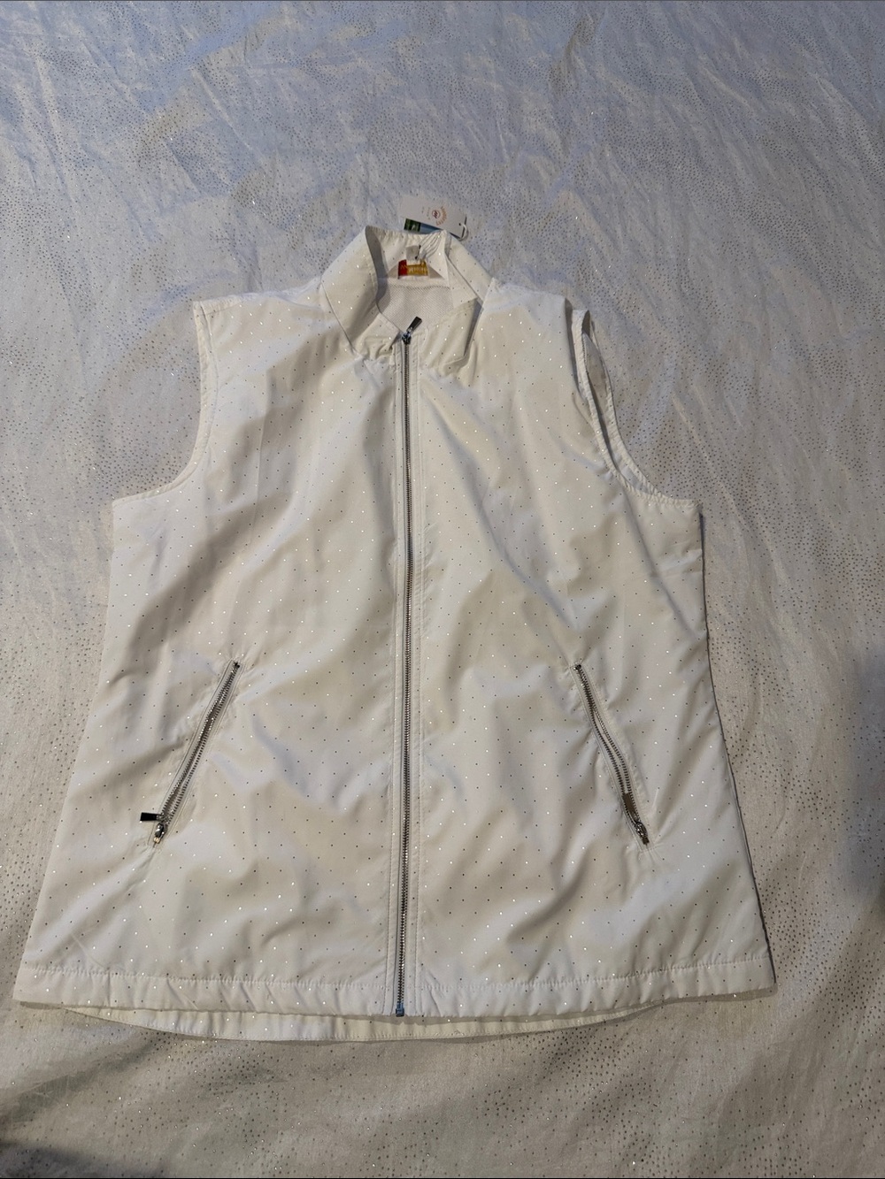 Monterey Club Women's Lightweight Rhinestone Zipper Vest for women’s size L